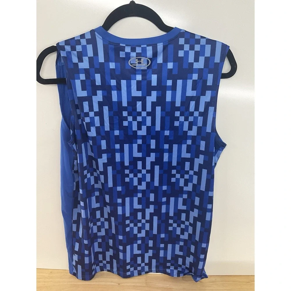 Under Armour Tank Top‎ Teens XL YXL Sleeveless HeatGear Blue